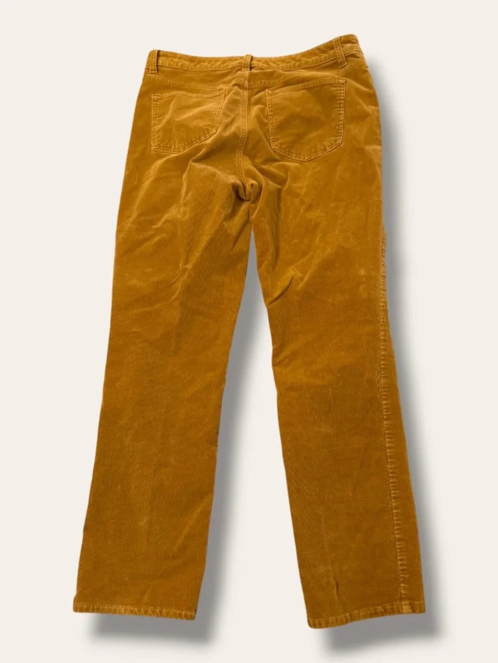 Talbots Pants Womens 10P Corduroy Straight Leg Petite Mustard Brown Classic - Picture 3 of 10